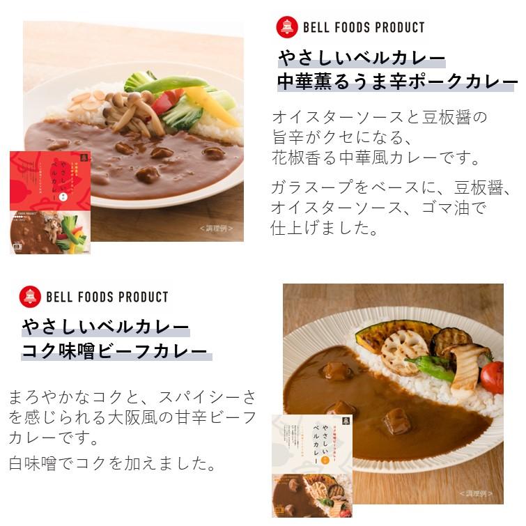 レトルトカレー 3種  3食セット ギフト セット 詰め合わせ 中辛 やさしい ポークカレー コク 味噌 ビーフカレー フォンドボー 食べ比べ 送料無料 ベル食品工業