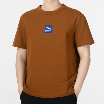 (免運)PUMA彪馬短袖男女裝夏季新款運動服情侶黑色圓領T恤潮536781