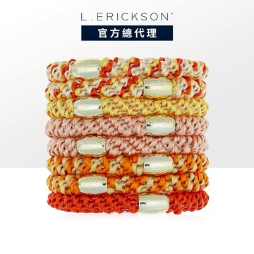 快速出貨⚡新年送禮，天天都用得到【L. ERICKSON 官方旗艦】粗版 彈力髮圈 8入 〈罌粟橘紅〉新年‧開運‧發財‧好運