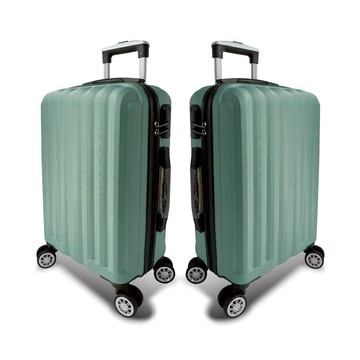 【Alldma鷗德馬】24吋ABS拉鏈行李福利箱K1-松灰綠(贈B2束帶)