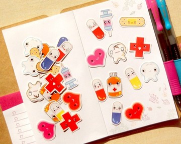 醫療貼紙組合 - 手帳貼紙系列 (30入) - Medical Stickers
