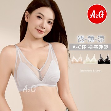 【A2G】隔日到貨【透、薄、涼、性感網紗】  無鋼圈內衣 背片網紗 軟支撐不跑杯 無痕內衣 透氣不悶熱 上薄下厚 219