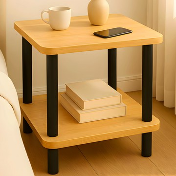 方形邊桌  實木色  1個