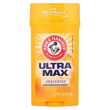 Arm & Hammer, UltraMax，止汗固體淨味劑，男士用，無香味，2.6盎司（73克）