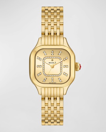 Meggie Diamond Dial High Shine Watch, Gold
