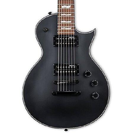 ESP LTD EC-257 7-String Electric Guitar, Black Satin