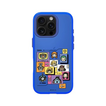 iPhone 16 Pro Clear 激光藍 - 航海王 One Piece - 未來島蛋頭篇 - Q版大集合