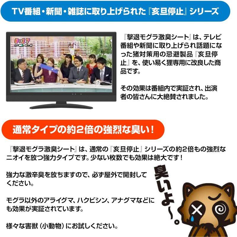 撃退モグラ激臭シート 30個入 もぐら対策 激辛臭が約２倍の強力タイプ 効果は驚きの１年間