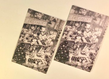 寄兩張明信片聖誕小屋-準備大餐 給自己和好友