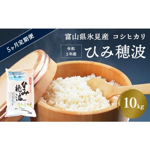 ふるさと納税 富山県 氷見市 ＜5ヶ月定期便＞令和5年産富山県氷見産コシヒカリ《ひみ穂波》10kg