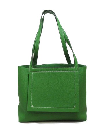 Hermès Pre-Owned - 2023 Taurillon Clemence Cabasellier 31 tote bag - women - Calf Leather - One Size - Green