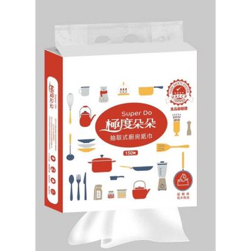 Super Do極度朵朵 掛勾式底部抽抽取式廚紙150抽20包/箱X2
