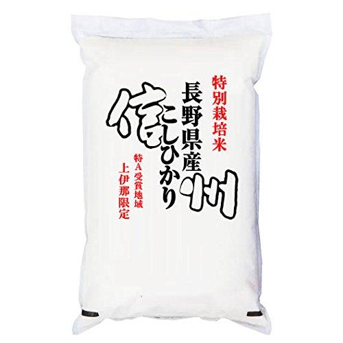 長野県南信州産 特別栽培米 白米 「特A」受賞 こしひかり 5kg(長期保存包装)x1袋 令和5年産 新米