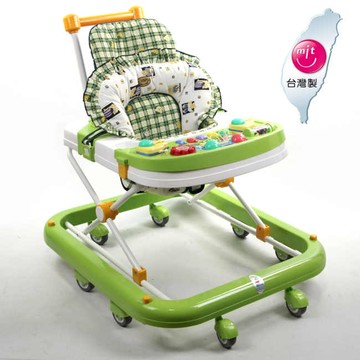 YSF 成長型高背學步車(座位可調整)-嫩綠