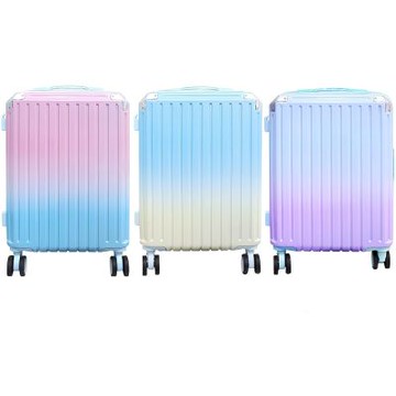 (漸變色款)FJ多功能USB充電20吋行李箱/登機箱K20-PC(USB孔方便充電)