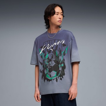 PUMA 短T 流行系列 PUMATECH-X 灰藍漸層 圖樣 寬鬆 短袖 T恤 男 63442265