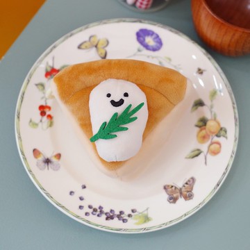 雨過山原創奶酪巴斯克毛絨耳機包掛件可愛甜品零錢收納包