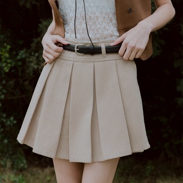 CC.DAILY-斜紋百褶短裙(二色)-女【J2CO038】