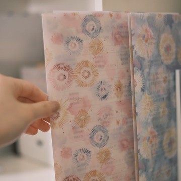 夏日花火單層資料夾 學生日系清新A4文件夾資料試卷收納桌面