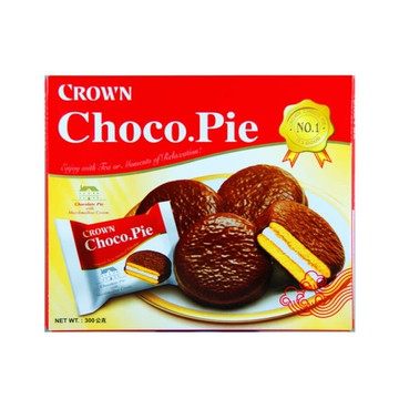 【蝦皮直營】韓國 CROWN 巧克力派 1盒10入 韓國零食
