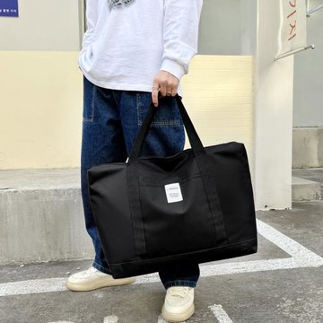 男士大容量旅行包黑色手提行李袋出差旅游包戶外單肩行李包健身女