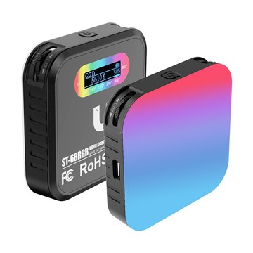 磁性袖珍 RGB 視頻燈攝影補光燈 2500K-9000K 可調光 20 種燈光效果視頻會議燈適用於電腦平板手機 Mce
