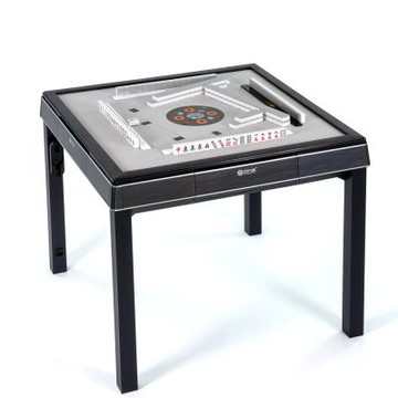 【商密特】T650輔助照明進化版 過山電動麻將桌 餐桌款（絲紋亮面系列 曜石黑）