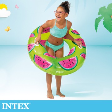 INTEX - 夏日水果游泳圈-直徑107cm 適用9+-西瓜 (56261NP)