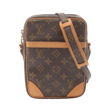 【二手名牌BRAND OFF】LOUIS VUITTON LV 路易威登 棕色 原花 PVC塗層帆布 Danube 肩背包  M45266