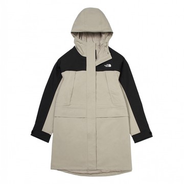 The North Face 北臉 外套 女款 運動連帽外套 衝鋒衣 防潑水 透氣 W MOUNTAIN DRYVENT 黑灰 87W35IF
