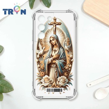 TRON 三星 S21 Ultra 聖母簡約風 四角防摔載具殼 軟殼 手機殼