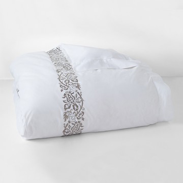 Sferra Saxon Duvet Cover, Full/Queen