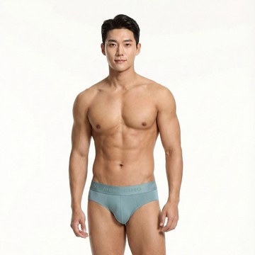 MENCCINO  莫代爾螺紋三角內褲 完美包覆囊袋設計-墨綠/碳黑/青瓷(30025222)