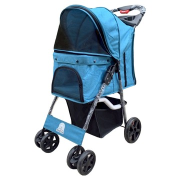 寵物夢工廠 四輪升級款寵物推車  1個  藍綠色