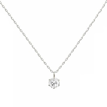 One&Only Jewellery【日本代購】0.1 CT G 、 H 色Pt 鉑金天然鑽石項鍊吊墜【附鑑定證書】16042601