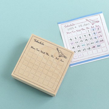 【月曆】印章 月曆行程 小鳥 子彈筆記 行事曆管理 手帳 便利貼 印章 簡約 動物