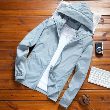 防曬外套男 冰絲皮膚衣 親膚柔軟透氣 合身設計涼感外套 防曬防潑水超薄透氣快乾抗uv 薄外套