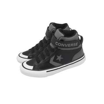 Converse 休閒鞋 Pro Blaze Strap 大童 女鞋 黑 皮革 魔鬼氈 中筒  A09329C