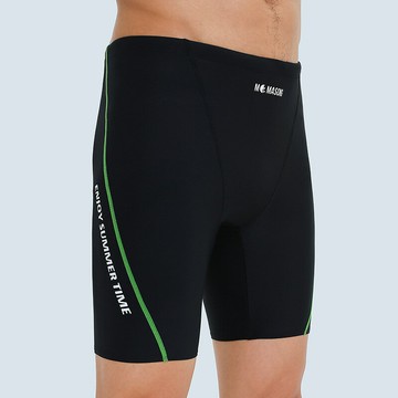 Momasong男士泳褲專業防曬速幹長款五分泳褲加肥加大平角褲遊泳衣鑫弘-戶外運動