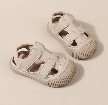 【NikoKids】軟底小童鞋/小童涼鞋/學步涼鞋/卡其色(NK746)