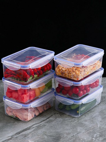 冰箱專用保鮮盒食品級收納塑料飯盒餐盒水果收納密封盒可微波加熱【步行者戶外生活館】