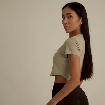 XY-Lite 修腰弧下襬短袖