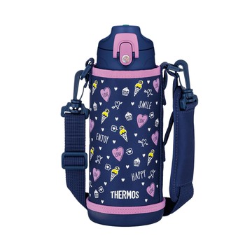Thermos Vacuum Insulated 2-Way Bottle, Navy Purple, 0.8L