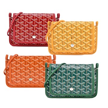 GOYARD PLUMET 經典LOGO翻蓋扁斜背包-多色選