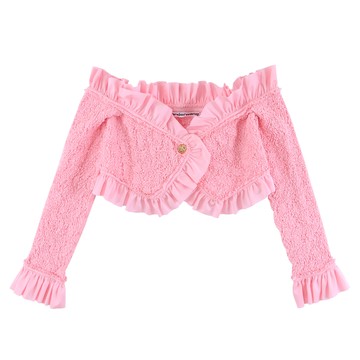 alexanderwang 皺褶露肩開襟衫