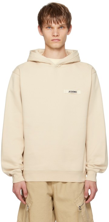 JACQUEMUS 米色 Les Classiques 系列 Le hoodie Gros Grain 连帽衫