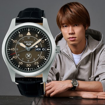 SEIKO 精工 5 Sports 堀米雄斗聯名款動力儲存機械錶/39.4mm (4R36-16X0C/SRPL31K1)