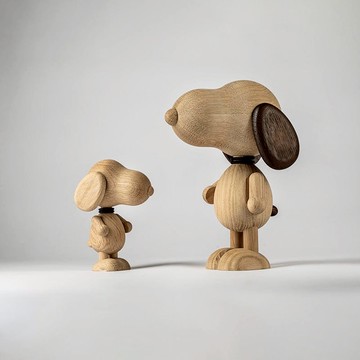 米格魯先生造型橡木擺飾(大) 橡木色