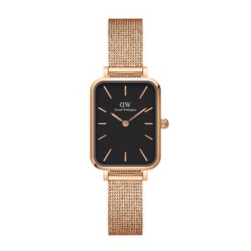 Daniel Wellington DW 手錶 Quadro Melrose 20X26麥穗式金屬編織小方錶 玫瑰金 DW00100432