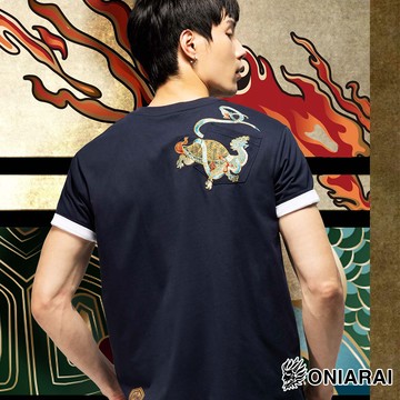 【2件7折】和藝術聖獸玄甲短TEE - BLUE WAY 鬼洗い